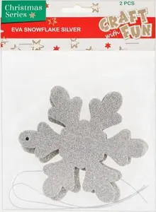 Craft with Fun Silver Snowflake Decoration 18HET002B