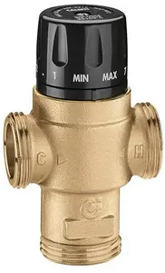 Caleffi Thermostatic Mixing Valve 3/4" with temperature adjustment range of 35 to 65 degrees Celsius