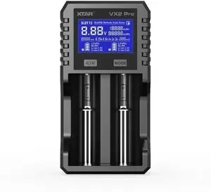XTAR VX2PROSET Battery Charger Set for 3.7 V, 1.5 V, and 1.2 V Batteries