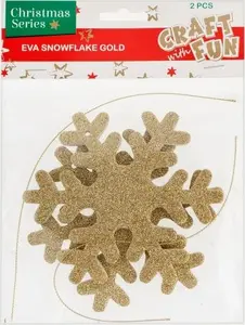 Craft with Fun Ziemassvētku rotājums Sniegpārsla zelta