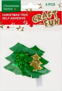 Craft with Fun MITO CHOIN Christmas Tree Fabric Decoration Material with Sequins