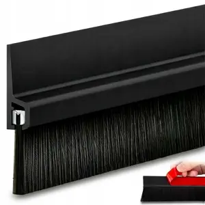 Keltin Self-Adhesive Door Brush Strip 100 cm Black