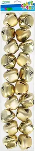 Craft with Fun CF720 Metal Decorative Bells Golden 20 mm 20 Pieces