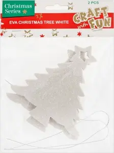 Craft with Fun Ziemassvētku eglītes rotājums Balts