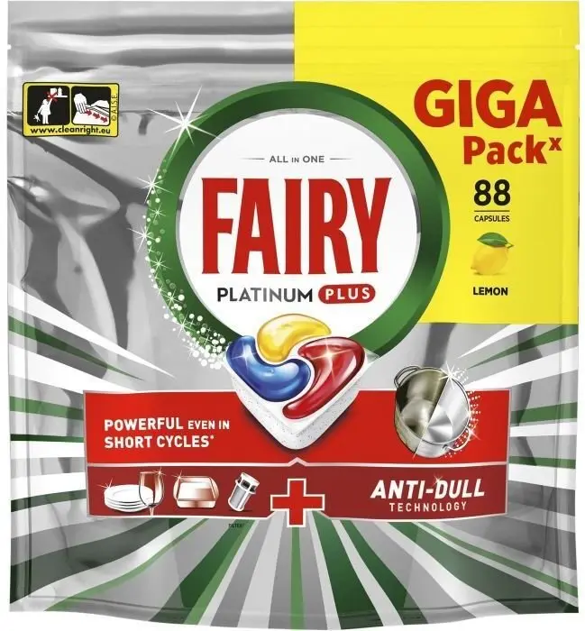 FAIRY Platinum Plus All in 1 Dishwasher Capsules 88 pcs. Photo 4