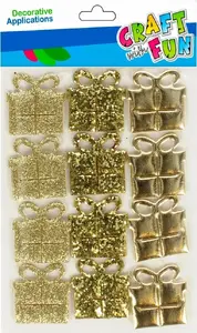 Craft with Fun CFBN406 Gold Gift Stickers and Labels 12 Pieces
