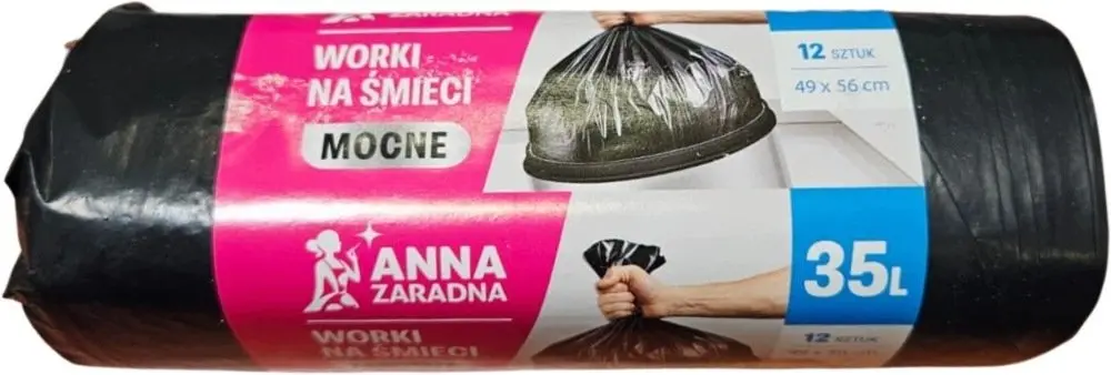 Anna Zaradna Izturīgi Melni Atkritumu Maisi