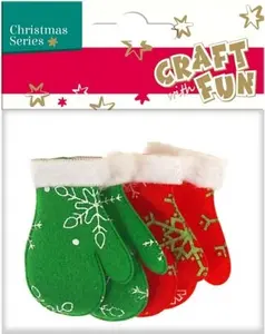 Craft with Fun Felt Mitten Decoration 4 pieces
