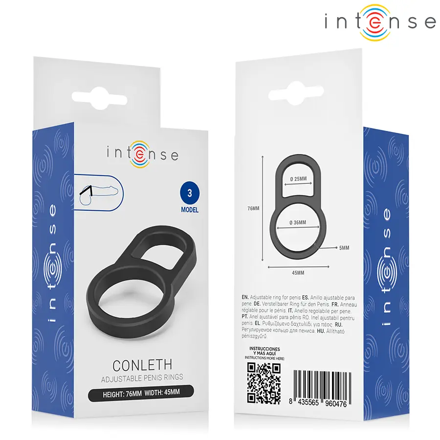 INTENSE CONLETH Adjustable Double Penis Ring Model 3 Photo 5