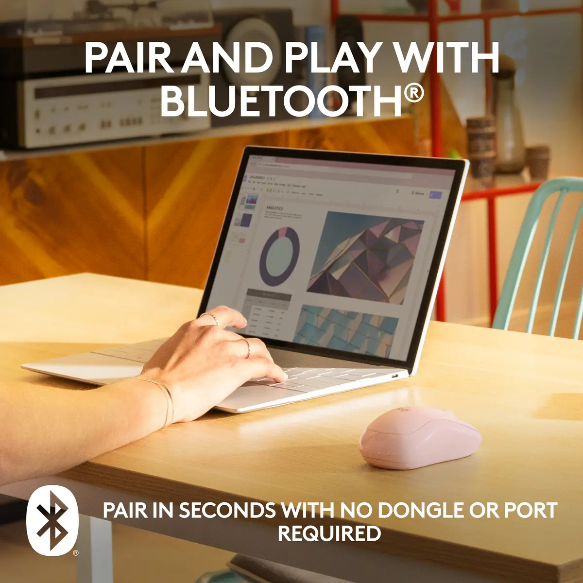 Беспроводная мышь Logitech M240 Silent розовая Photo 3