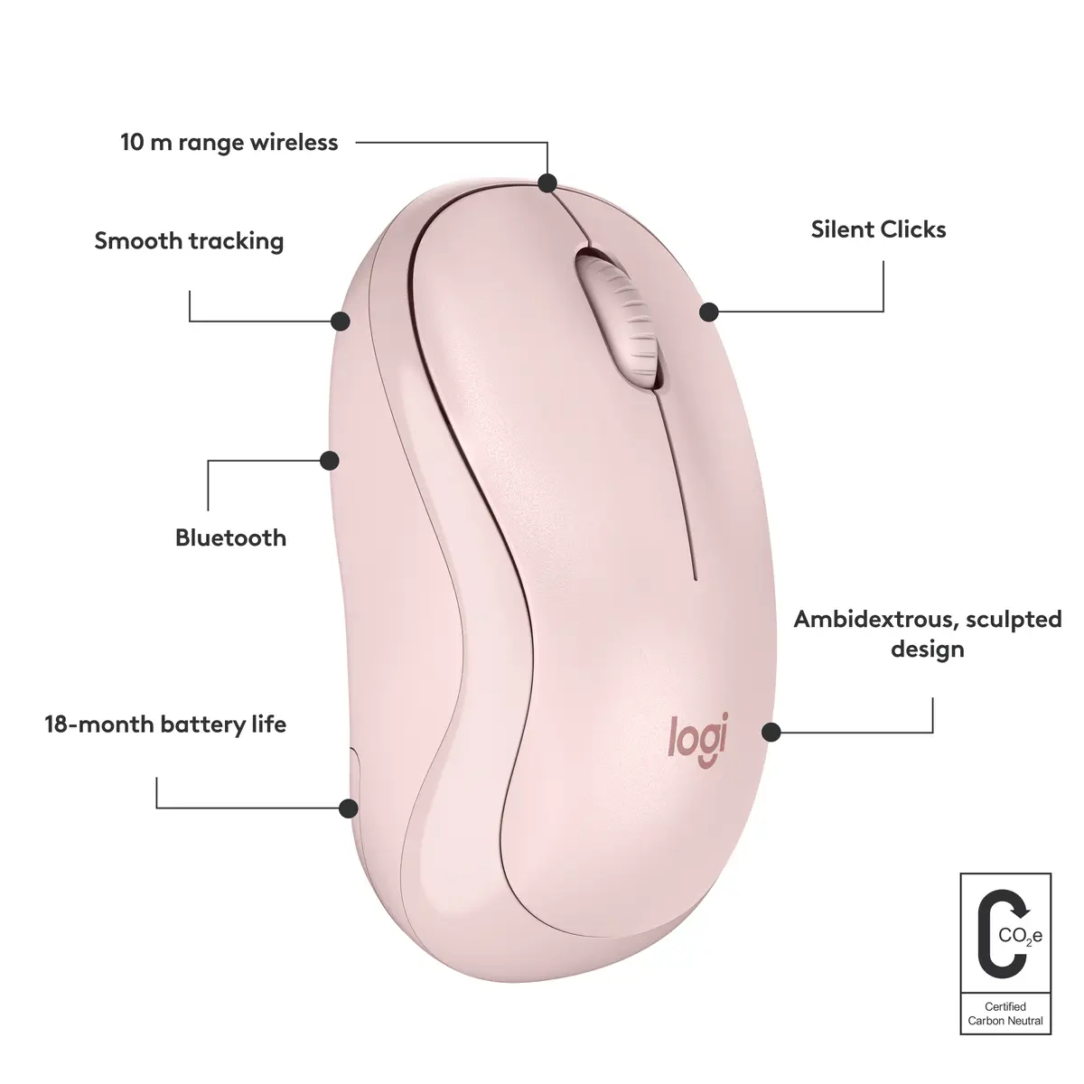 Беспроводная мышь Logitech M240 Silent розовая Photo 8
