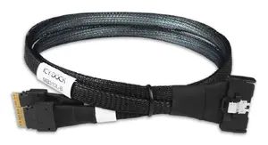 Icy Dock MB310L-B MCIO 8i SFF-TA-1016 to 2x SlimSAS 4i SFF-8654 cable 0.5 m Black