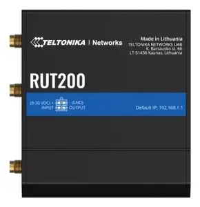 Teltonika RUT200 Cellular Network Router, Wi-Fi, 4G LTE, Fast Ethernet, RutOS, Black Plastic Housing