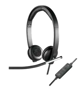 Logitech USB Headset Stereo H650e Vadu Binaurālas Uzliekamas Austiņas ar Boom Mikrofonu un 2.1 m Kabeli