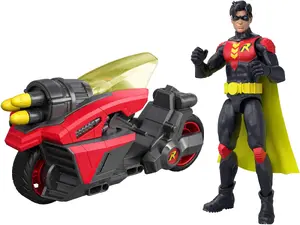 Robin Action Figure DC Universe 15 cm with Small Vehicle