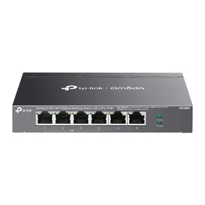 TP-Link Omada DS106P Unmanaged Fast Ethernet Network Switch with 6 RJ-45 Ports and Power over Ethernet PoE