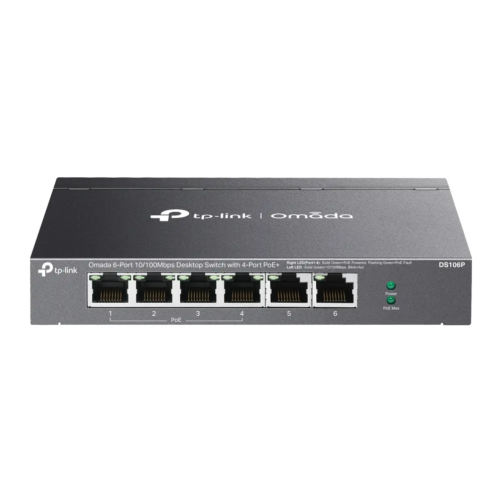 TP-Link Omada DS106P Fast Ethernet PoE Network Switch Photo 6