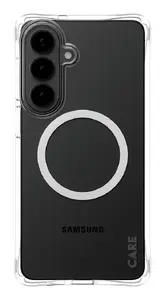 PanzerGlass CARE Samba Case Transparent ar baltu Qi vāciņš Samsung Galaxy S26 Plus