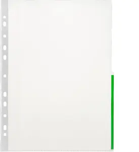 Bnt Office Signallomme A4 Polypropylene 120 Micron Green Pack of 100