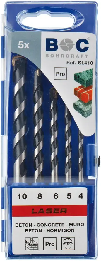 BOHRCRAFT Mūrējuma urbju komplekts - 5