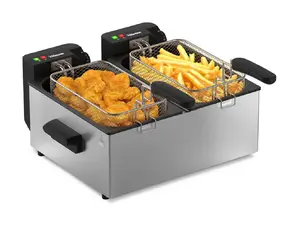Tristar Dubultā friteris FR-9342 ar 3600 W jaudu un 6 L tilpumu sudraba krāsā