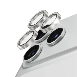 PanzerGlass Hoops kameras lēcas aizsargs Glitter Silver iPhone 18 Pro un 18 Pro Max skrāpējumu un triecienu izturīgs