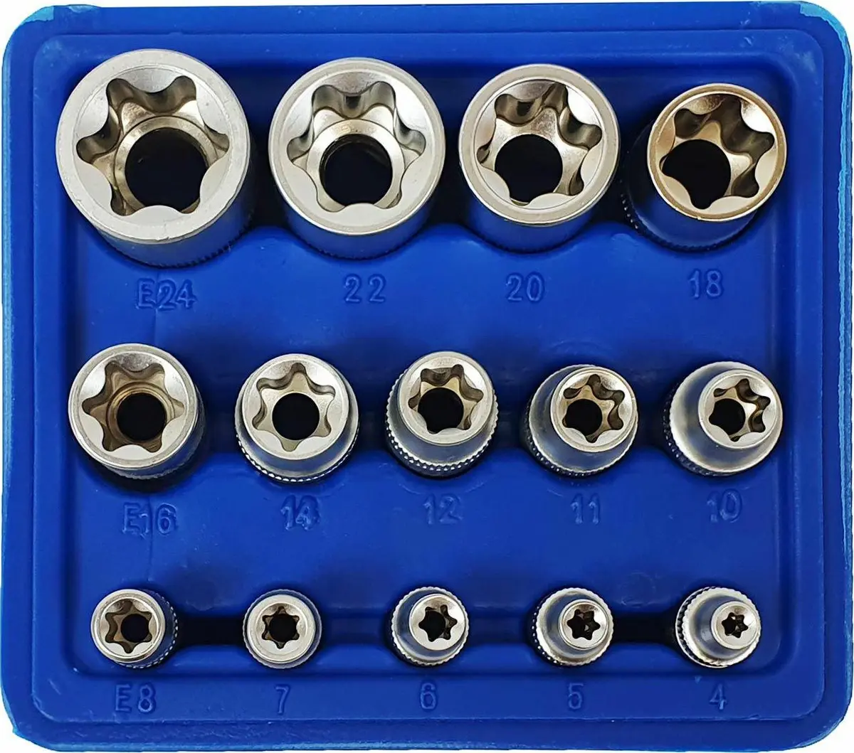 Silver Torx uzgriežņu galviņu komplekts 14