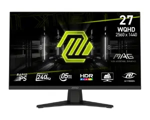 MSI MAG 274QFDE X24 Gaming Monitor 27" Wide Quad HD LCD Rapid IPS 240Hz 0.5ms Adaptive-Sync Black