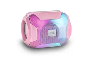 Mars Gaming MSBAXP Stereo Portable Speaker Pink Bluetooth 5.0 10 W RMS MicroSD Card Reader FM Radio Built-in Battery