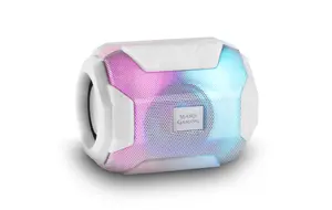 Mars Gaming MSBAXW Stereo Portable Speaker White Bluetooth 5.0 10 W RMS MicroSD Card Reader FM Radio Built-in Battery