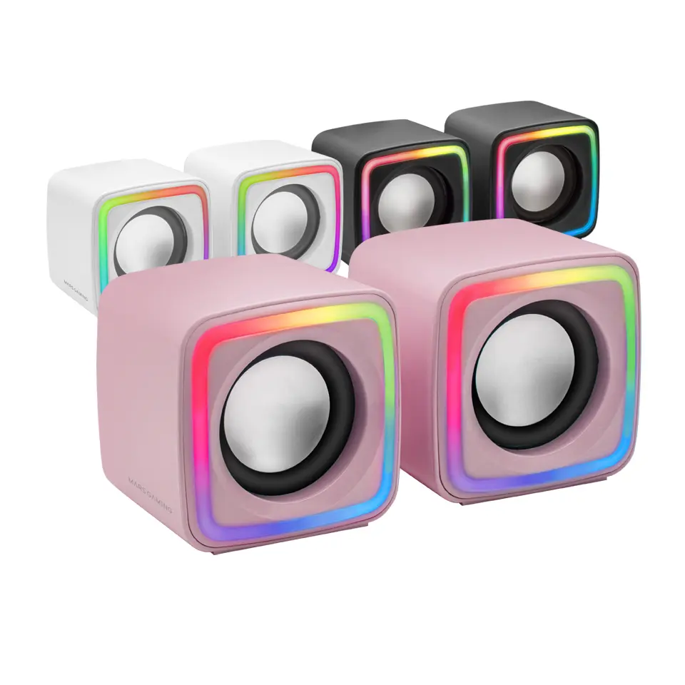Mars Gaming MSCUBEP Pink Gaming Speakers Photo 5