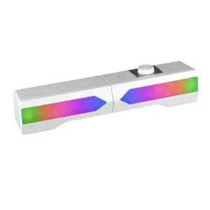 Mars Gaming MSDUOW Soundbar + Gaming Speakers 2.0 RGB Mesh Bluetooth 5.0 and Jack DSP Sound 15W White