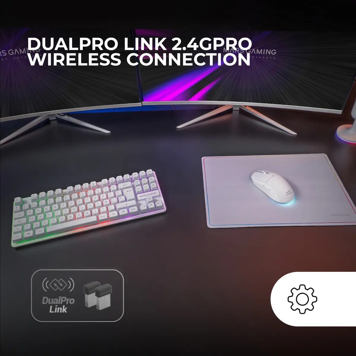 Bezvadu tastatūra un pele Mars Gaming MCPWTKLWUS Photo 8