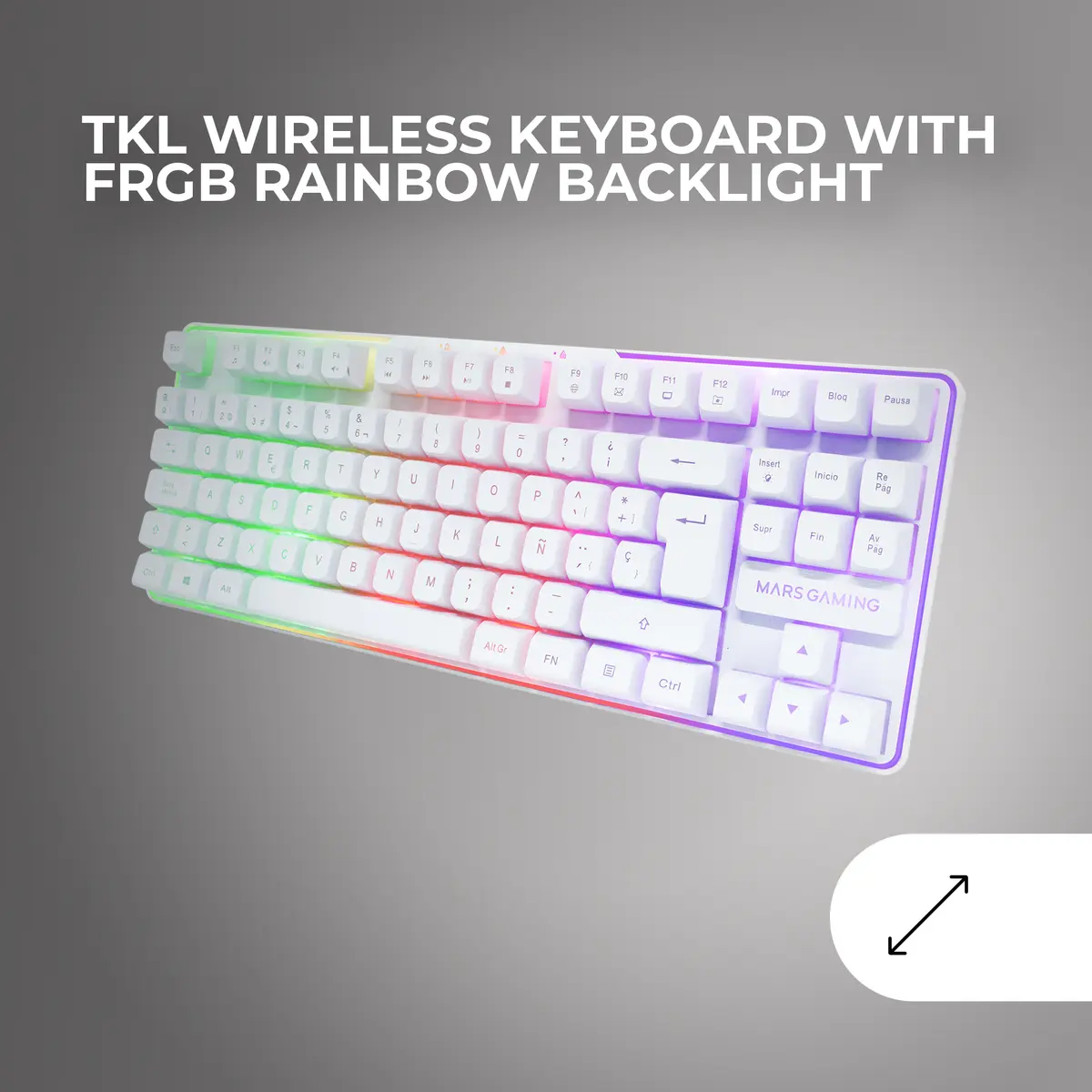 Bezvadu tastatūra un pele Mars Gaming MCPWTKLWUS Photo 9