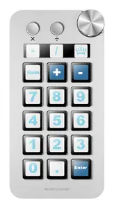 Mars Gaming Control Deck MSD-NEOW White Control Panel with 17 Buttons and Rotary Control