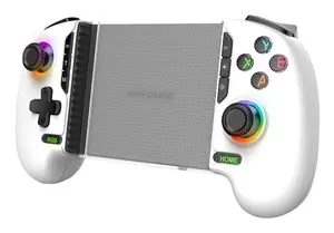 Mars Gaming MGPXPRO White Bluetooth and USB Gamepad for Android, PC, PlayStation 4, and Nintendo Switch 2 with Built-in Battery and USB Type-C