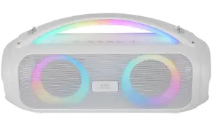 Mars Gaming MSPULSEW Pārnēsājama ballīšu skaļruņu sistēma stereo 50 W balta vadu un bezvadu MicroSD