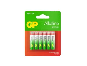GP Red AAA LR03 1.5V Alkaline Batteries 12-Pack