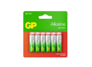 GP Red AA LR06 1.5V Alkaline Batteries 12-Pack