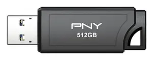 PNY Pro Elite V3 512 GB USB Flash Drive USB Type-A 3.2 Gen 2 Black Slide 1000 MB/s Read 800 MB/s Write