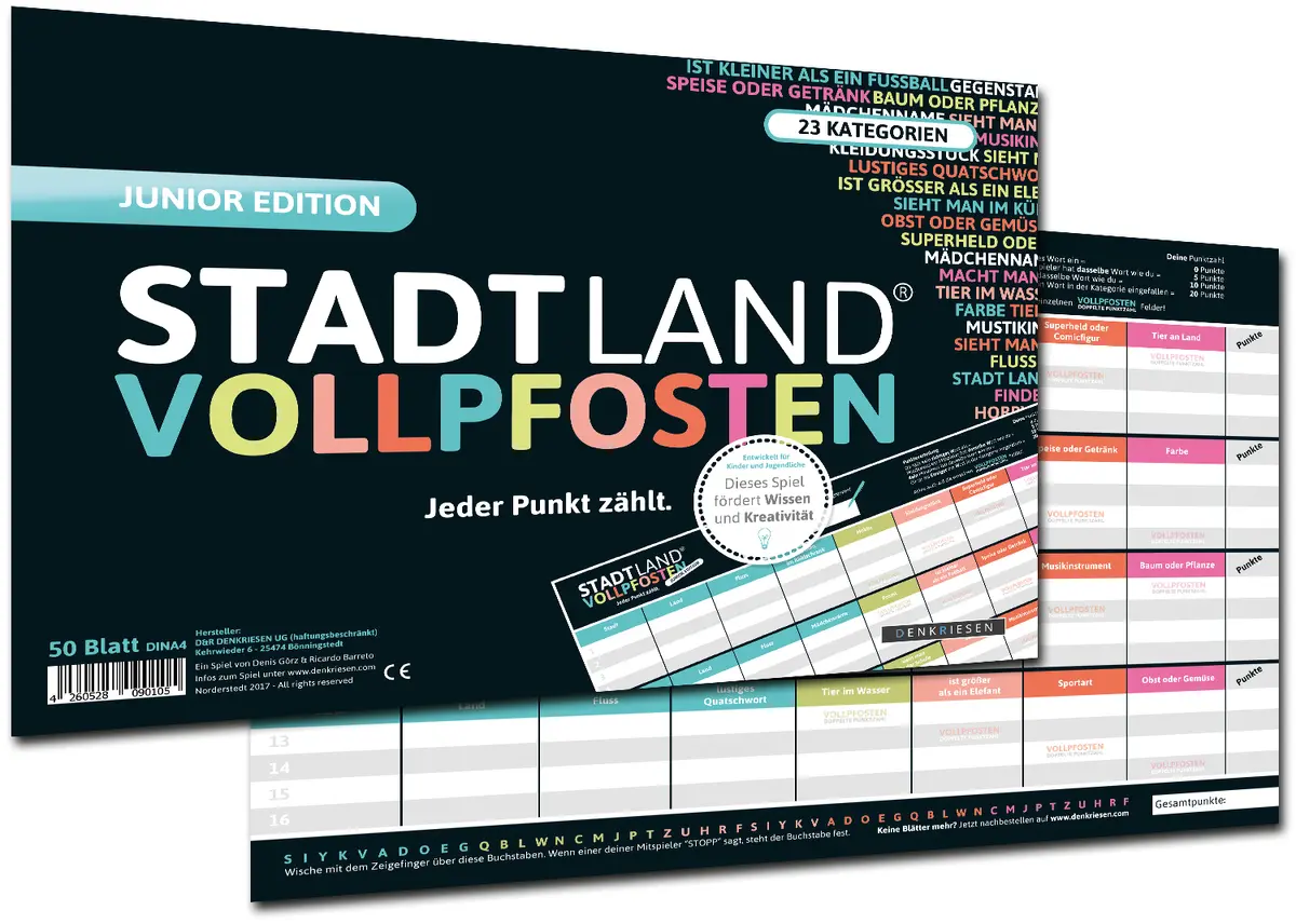 Galda spēle STADT LAND VOLLPFOSTEN Stand