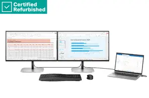 RENEW GOLD HP 524pu Series 5 Pro FHD Charging Monitor - 23.8" 1920x1080 FHD 350-nit 100Hz AG, IPS, USB-C(100W/15W)/HDMI/DisplayPort Daisy-Chain, 3x USB-A, RJ-45 LAN, height adjustable/tilt/swivel/pivot, 1 years (replaces E24u G5)