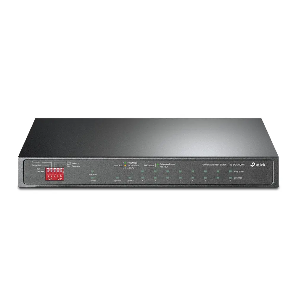 TP-Link TL-SG1210MP Nevadāms gigabitu tīkla komutators