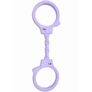 Diablo Picante Diablo Picante - Silicone Handcuffs Mauve Эротические наручники из высококачественного мягкого силикона лилового цвета