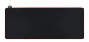 Deltaco Gaming GAM-079 Gaming Mouse Pad Black Rubber Non-slip Base Multicolour Backlight USB Powered 900x360 mm