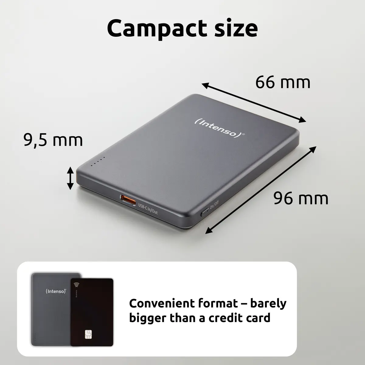 Intenso MW5000 Magnetic Power Bank 5000 mAh Grey Photo 6