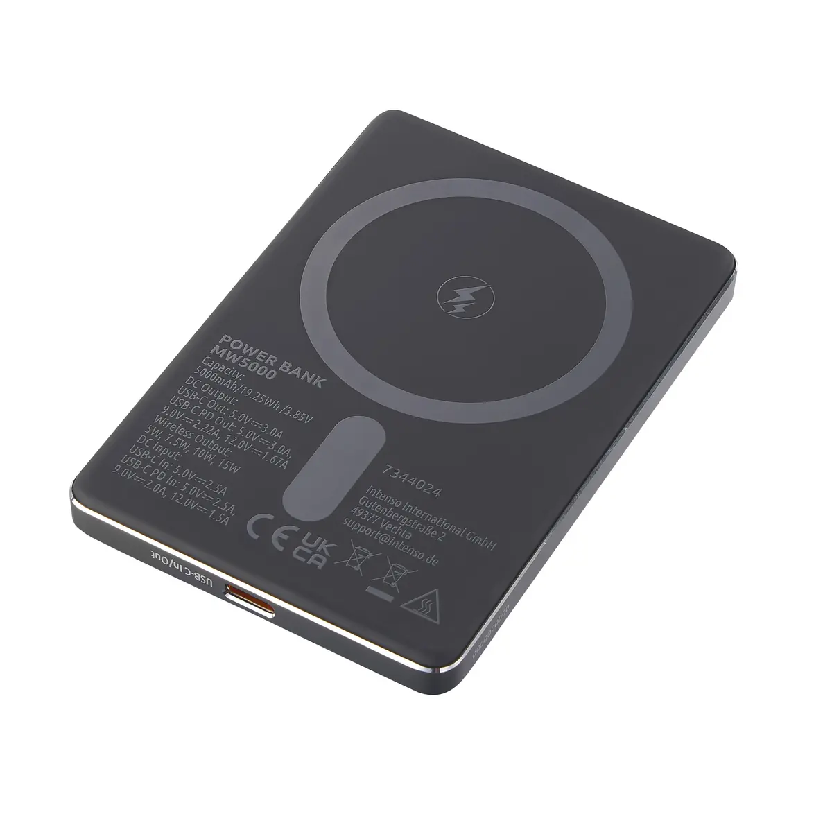 Intenso MW5000 Magnetic Power Bank 5000 mAh Grey Photo 8