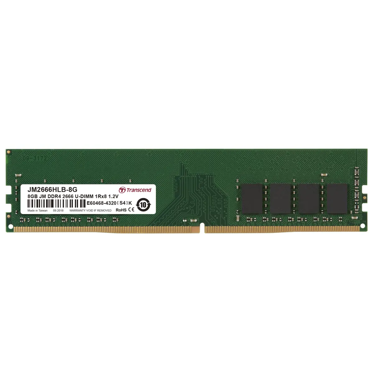 Transcend JetRam DDR4 8GB 2666 MHz U-DIMM atmiņas modulis Photo 2