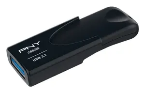PNY Attache 4 USB Flash Drive 256 GB USB Type-A 3.2 Gen 1 Capless Black