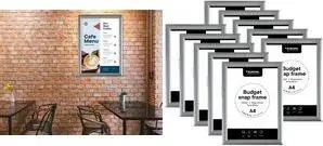 EUROPEL Poster Frame BUDGET DIN A4 25 mm Silver Anodized Aluminum Rounded Profile